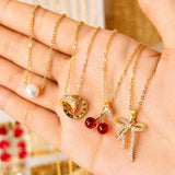 Necklace, 18K Gold Plated Steel