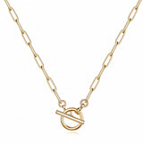 Necklace, 18K Gold Plated Steel