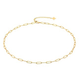 Necklace, 18K Gold Plated Steel