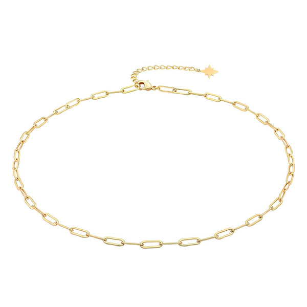Necklace, 18K Gold Plated Steel