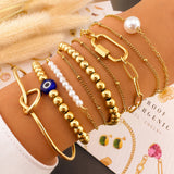 Bracelet, 18K Gold Plated Steel