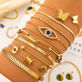 Bracelet, 18K Gold Plated Steel
