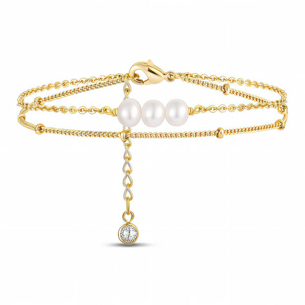 Bracelet, 18K Gold Plated Steel