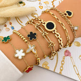 Bracelet, 18K Gold Plated Steel