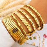 Bracelet, 18K Gold Plated Steel
