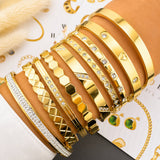 Bracelet, 18K Gold Plated Steel