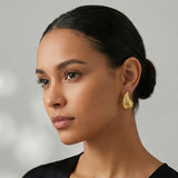 Teardrops Earrings, 18K Gold Plated Steel