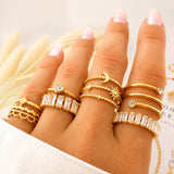 Ring, 18K Gold Plated Steel