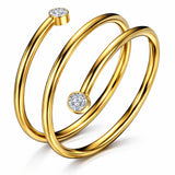 Ring, 18K Gold Plated Steel