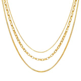Necklace, 18K Gold Plated Steel