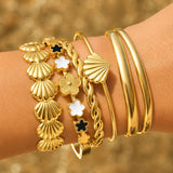 Bracelet, 18K Gold Plated Steel