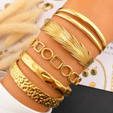 Bracelet, 18K Gold Plated Steel