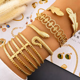 Snake Bracelet, 18K Gold Plated Steel