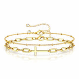 Crosses Bracelet, 18K Gold Plated Steel