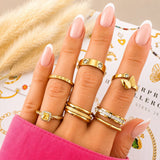 Ring, 18K Gold Plated Steel
