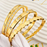 Bracelet, 18K Gold Plated Steel