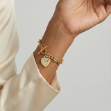 Hearts Bracelet, 18K Gold Plated Steel