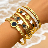 Bracelet, 18K Gold Plated Steel