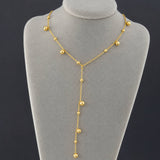 Necklace, 18K Gold Plated Steel