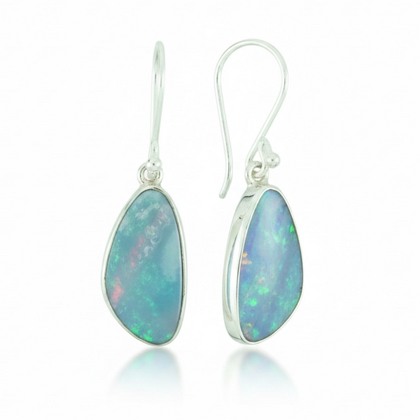 Opal Sterling Silver Earrings