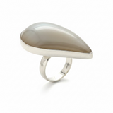 Mother of Pearl Comma Sterling Silver Ring