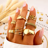 Heart Ring, 18K Gold Plated Steel