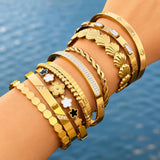 Bracelet, 18K Gold Plated Steel