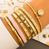 Bracelet, 18K Gold Plated Steel