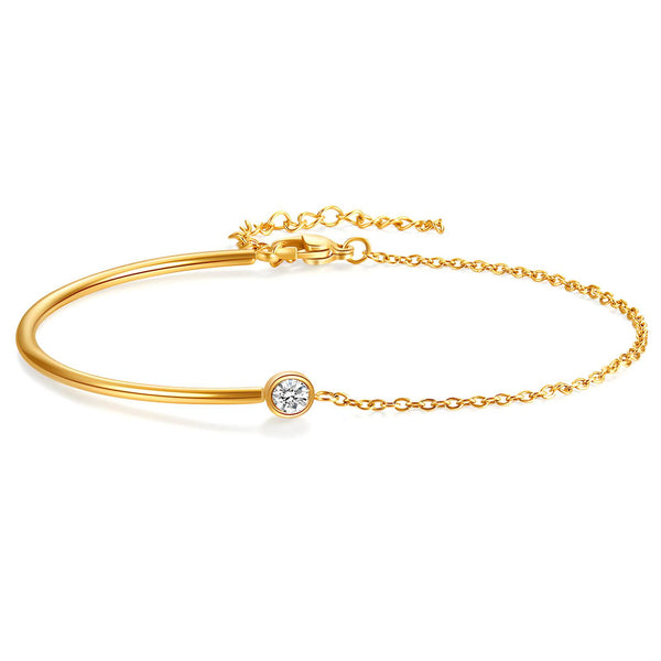Bracelet, 18K Gold Plated Steel