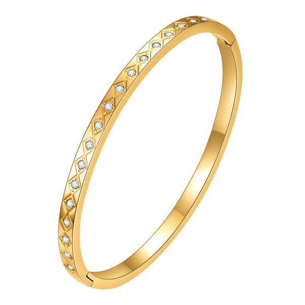 Bracelet, 18K Gold Plated Steel