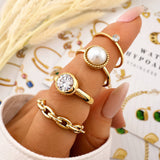Ring, 18K Gold Plated Steel