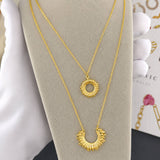 Necklace, 18K Gold Plated Steel