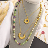 Necklace, 18K Gold Plated Steel