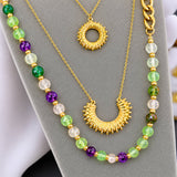 Necklace, 18K Gold Plated Steel