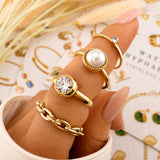 Ring, 18K Gold Plated Steel