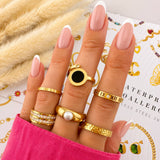 Ring, 18K Gold Plated Steel