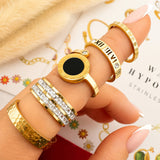 Ring, 18K Gold Plated Steel