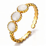 Ring, 18K Gold Plated Steel