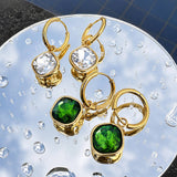 Earrings, 18K Gold Plated Steel