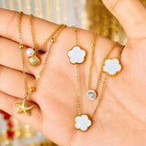Necklace, 18K Gold Plated Steel