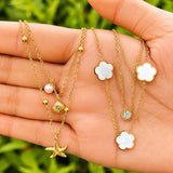 Necklace, 18K Gold Plated Steel