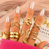 Ring, 18K Gold Plated Steel