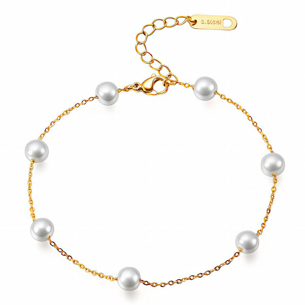 Bracelet, 18K Gold Plated Steel