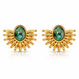 Earrings, 18K Gold Plated Steel