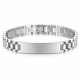ENGRAVING-READY MEN'S STAINLESS STEEL BRACELE