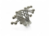 Wired Criss Cross Sterling Silver Ring