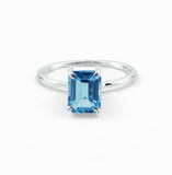 Blue Topaz Sterling Silver Ring