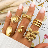 Ring, 18K Gold Plated Steel