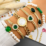 Heart Bracelet, 18K Gold Plated Steel