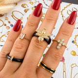 Ring, 18K Gold Plated Steel